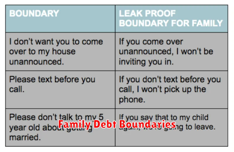 Family Debt Boundaries